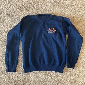 Kiel James Patrick Blue Monogram Sweater